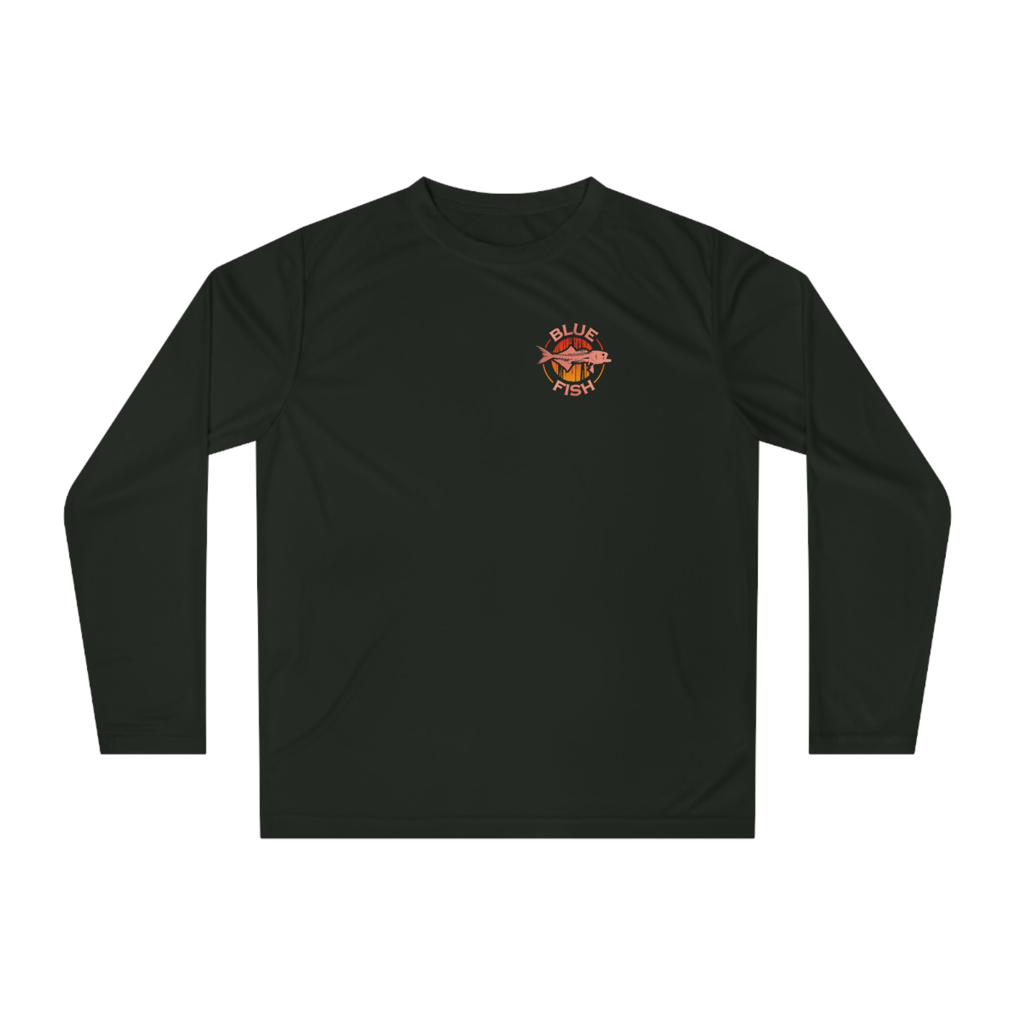 Performance Long Sleeve — 'Blue Fish' Tropical Fishing Logo Shirt