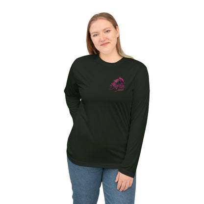 Performance Long Sleeve Shirt — Dolphin Wave Graphic (Athletic Sun-Ready Tee)