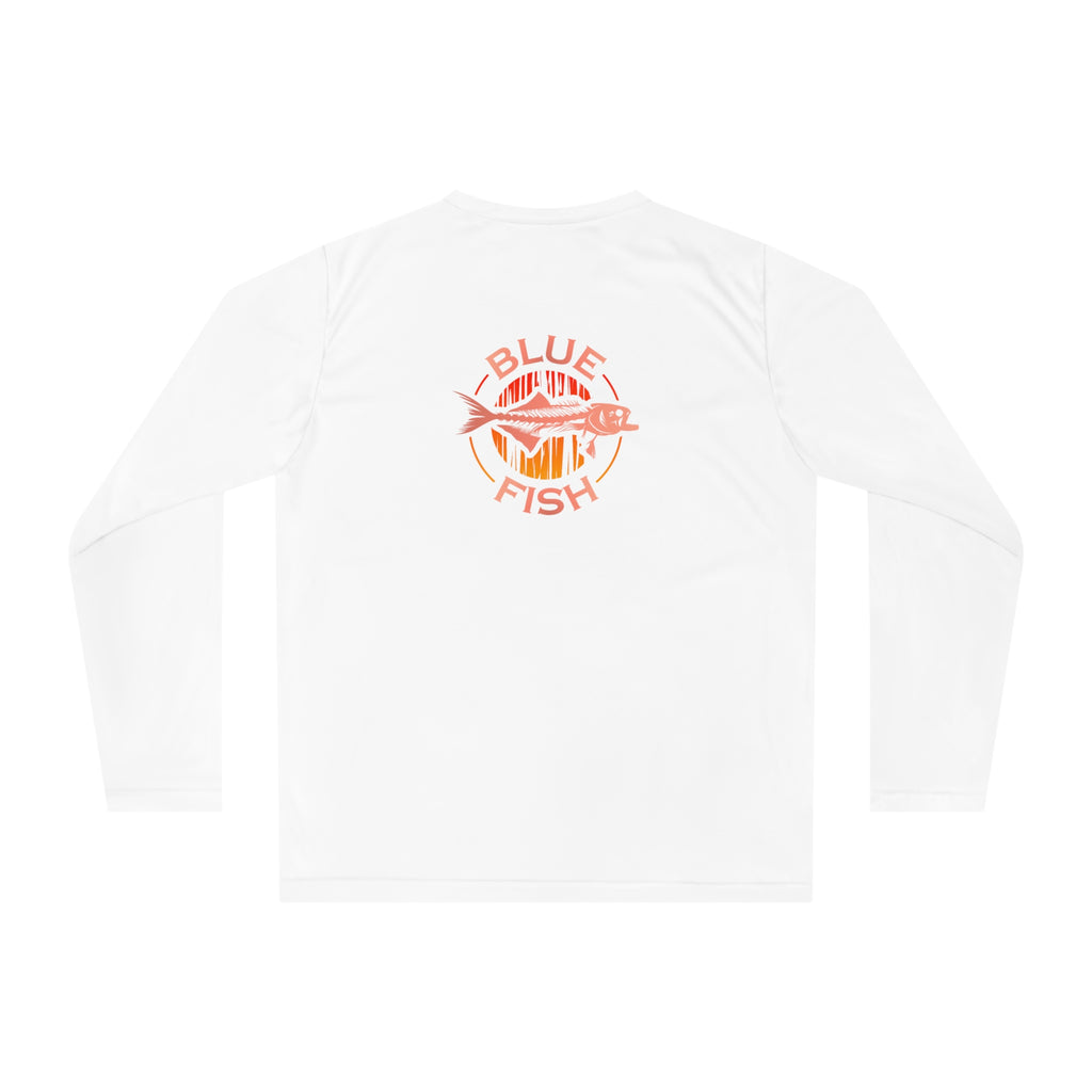 Performance Long Sleeve — 'Blue Fish' Tropical Fishing Logo Shirt
