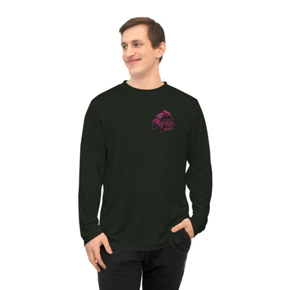 Performance Long Sleeve Shirt — Dolphin Wave Graphic (Athletic Sun-Ready Tee)