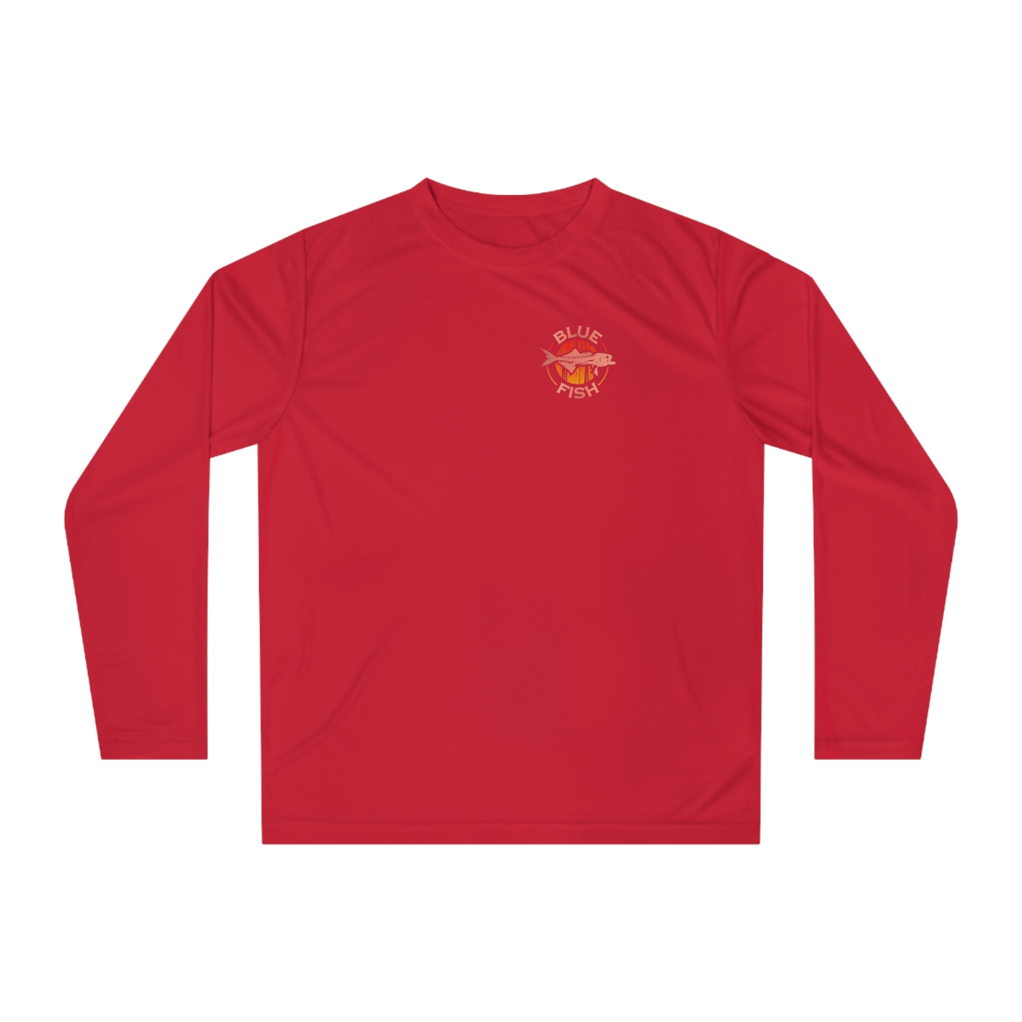 Performance Long Sleeve — 'Blue Fish' Tropical Fishing Logo Shirt