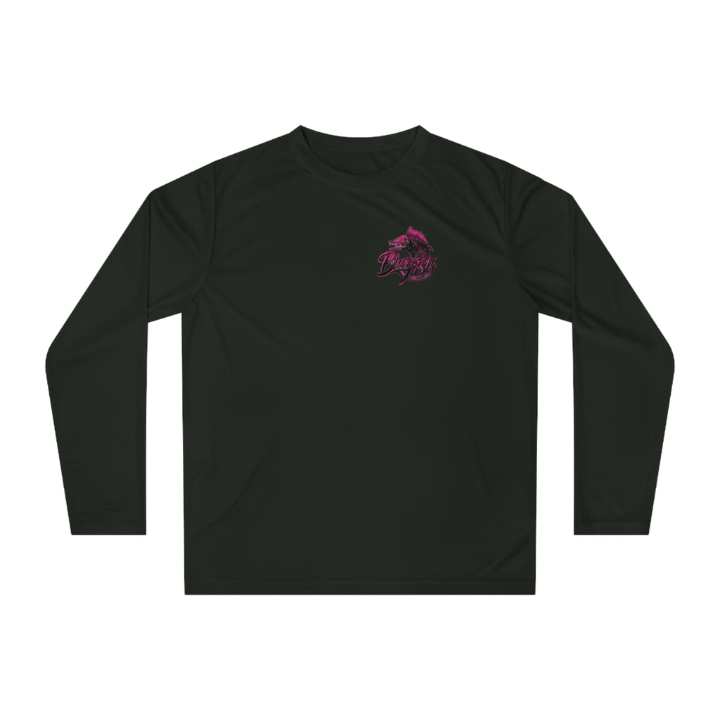 Performance Long Sleeve Shirt — Dolphin Wave Graphic (Athletic Sun-Ready Tee)