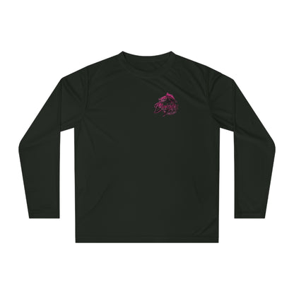 Performance Long Sleeve Shirt — Dolphin Wave Graphic (Athletic Sun-Ready Tee)
