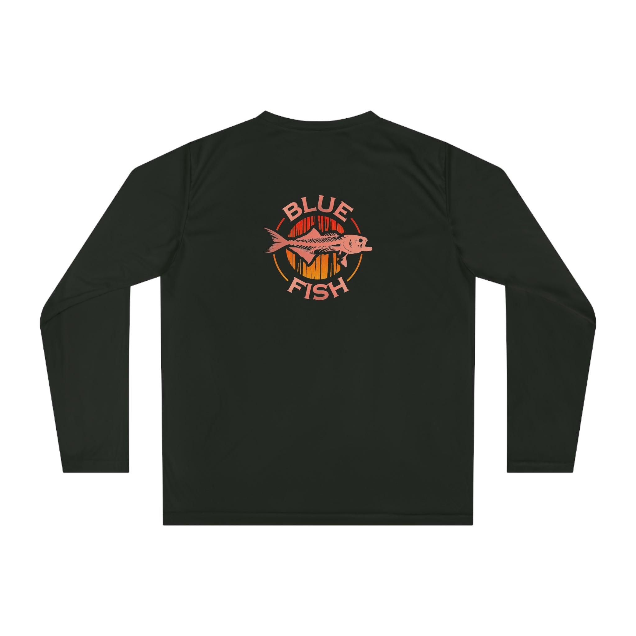Performance Long Sleeve — 'Blue Fish' Tropical Fishing Logo Shirt