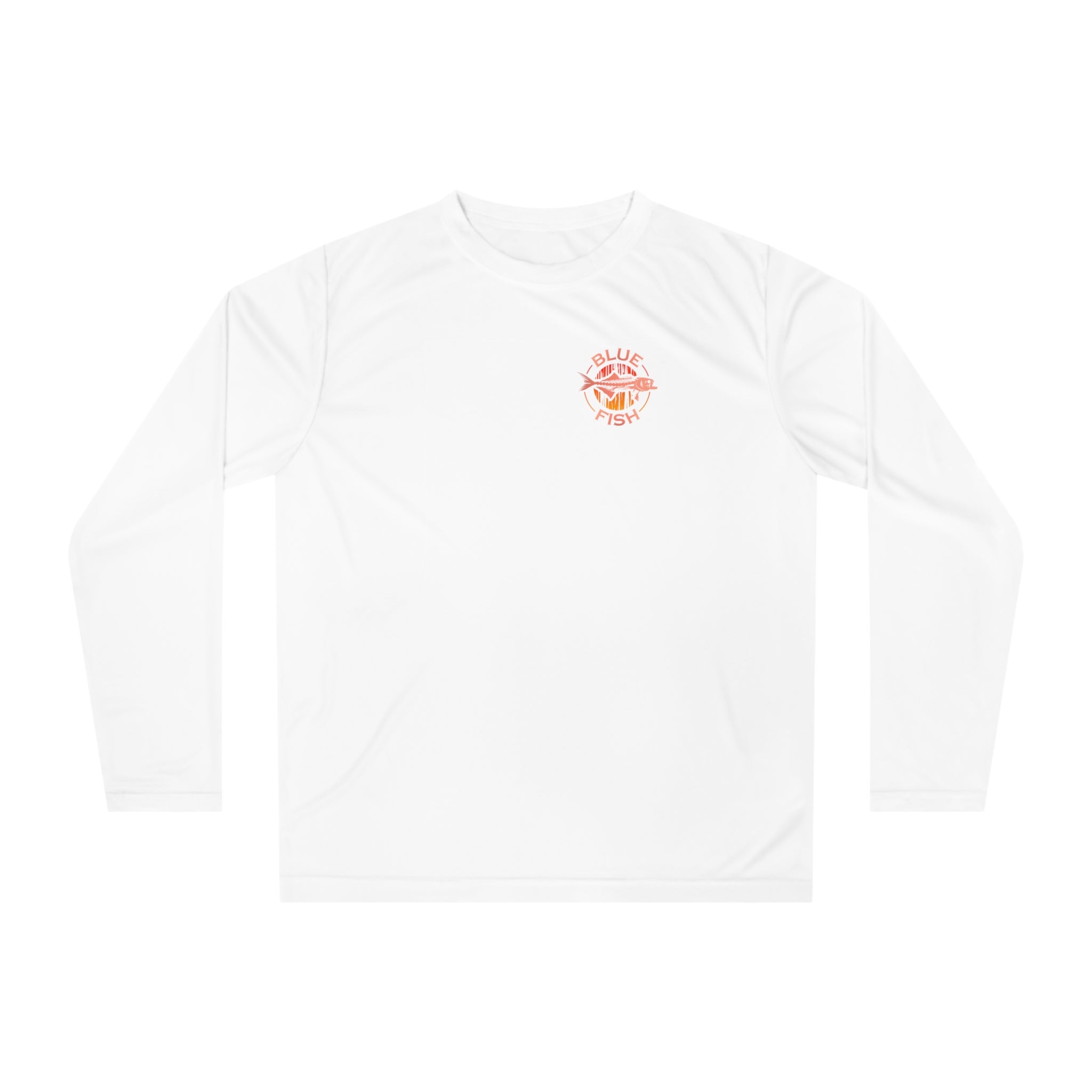 Performance Long Sleeve — 'Blue Fish' Tropical Fishing Logo Shirt