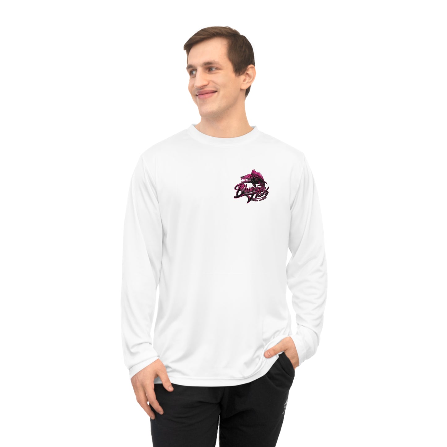 Performance Long Sleeve Shirt — Dolphin Wave Graphic (Athletic Sun-Ready Tee)