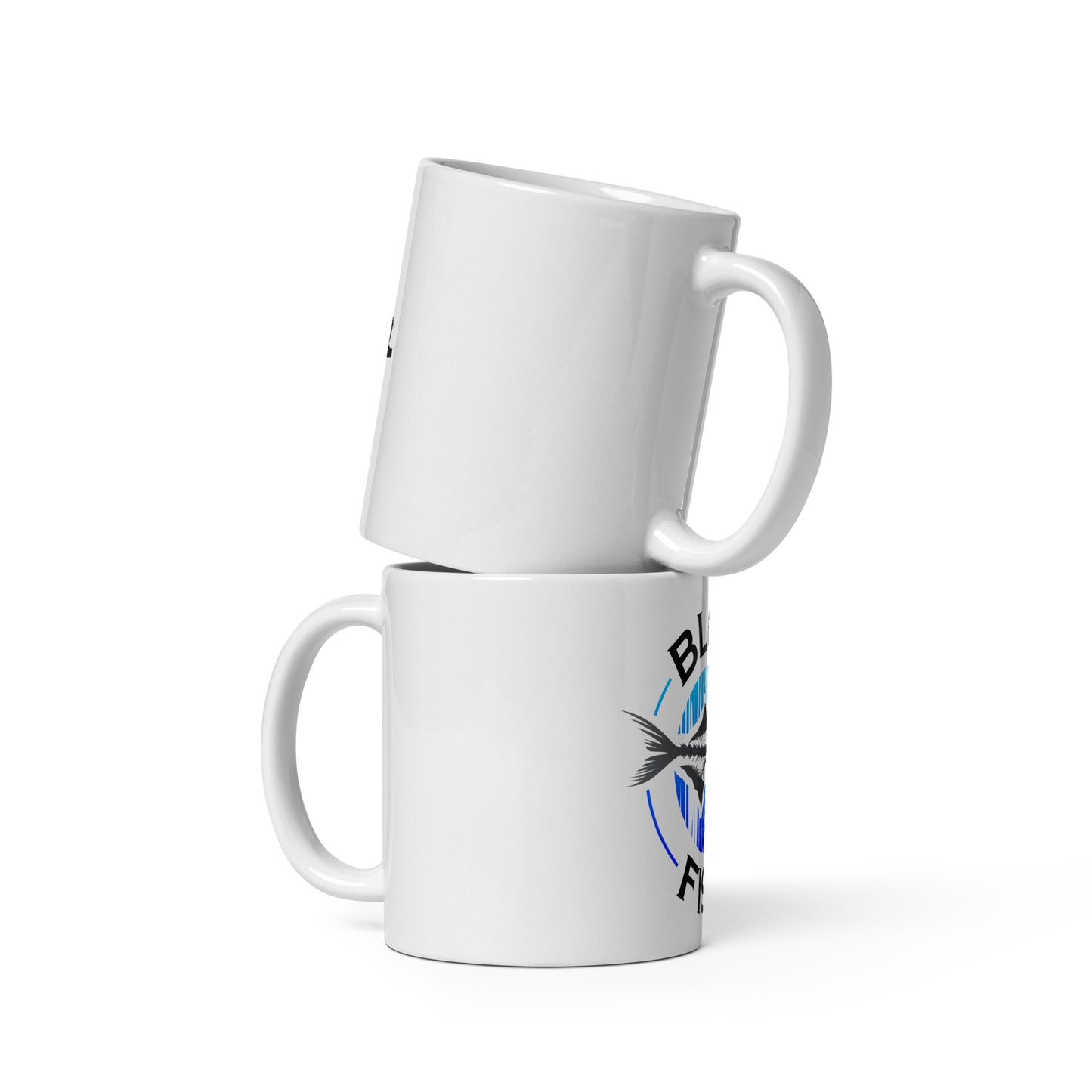 White glossy mug